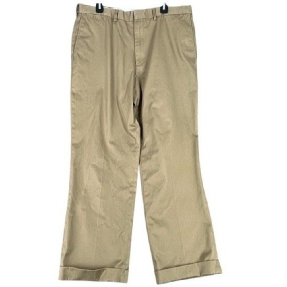 Lands End Traditional Fit Pants Men 38 Workwear Chino Straight Leg Casual Office
